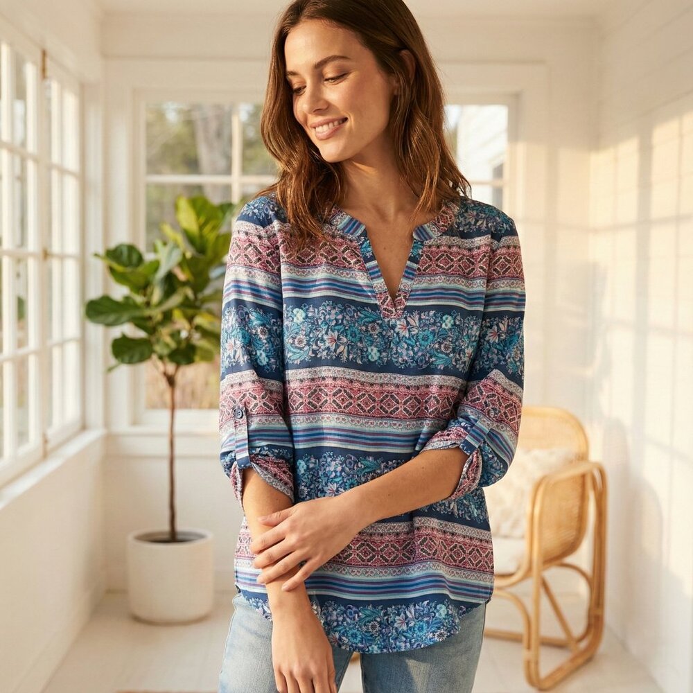 *Pink Republic,‎ multicolor blouse